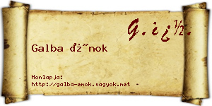 Galba Énok névjegykártya